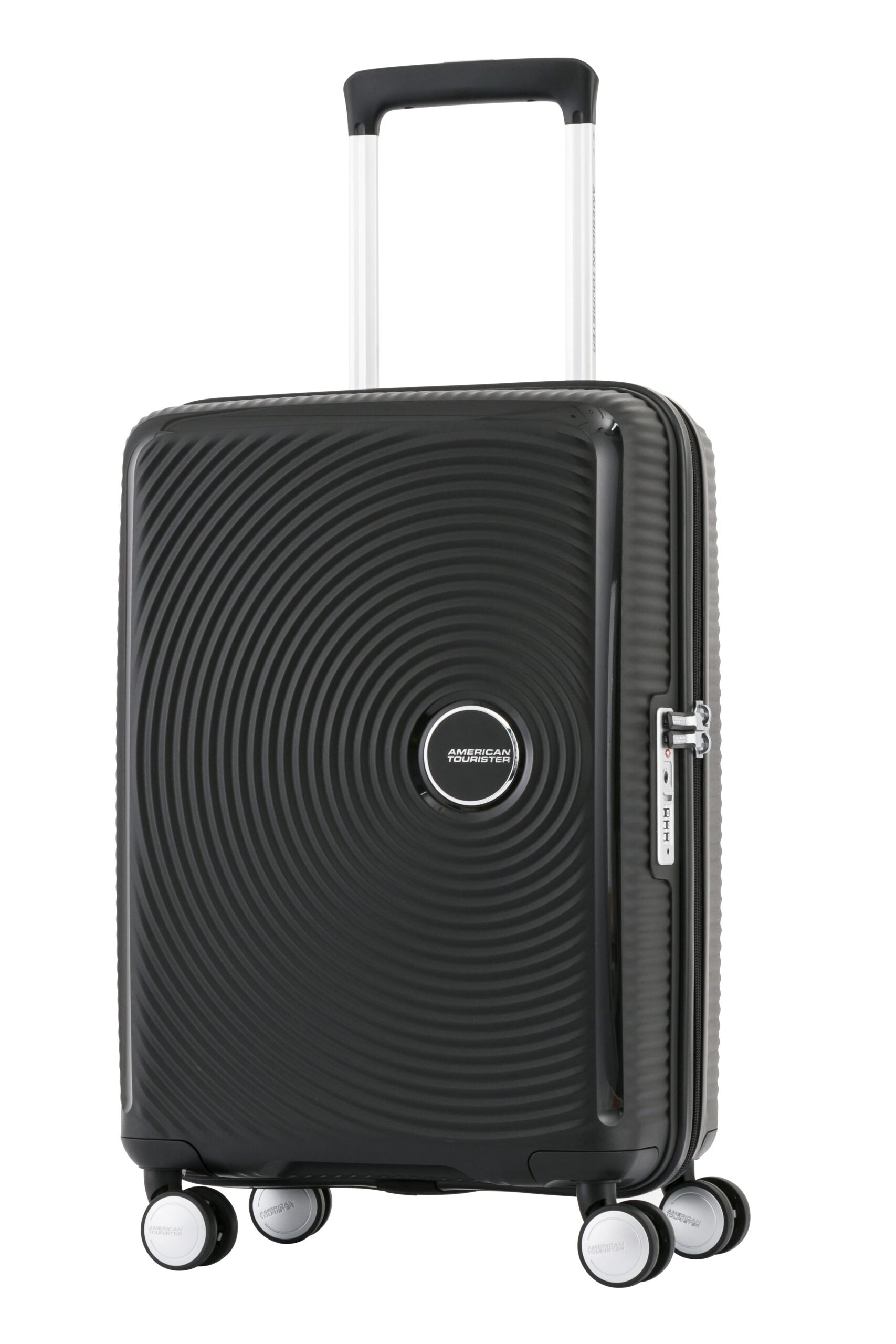 CURIO Hard sided Spinner Luggage 55 69 80 Black americantourister