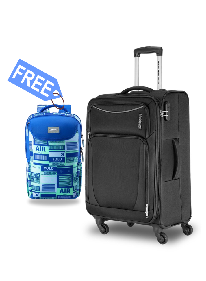 PORTLAND (Medium-Black) with FREE BACKPACK