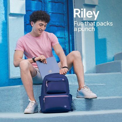 RILEY LAPTOP BACKPACK MIDNIGHT BLUE