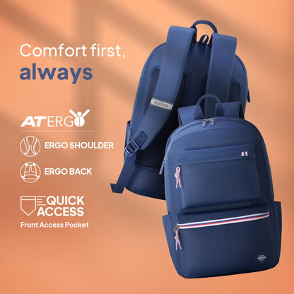 RILEY LAPTOP BACKPACK MIDNIGHT BLUE