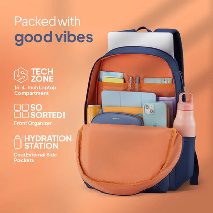 RILEY LAPTOP BACKPACK MIDNIGHT BLUE