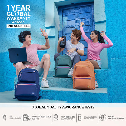 RILEY LAPTOP BACKPACK MIDNIGHT BLUE