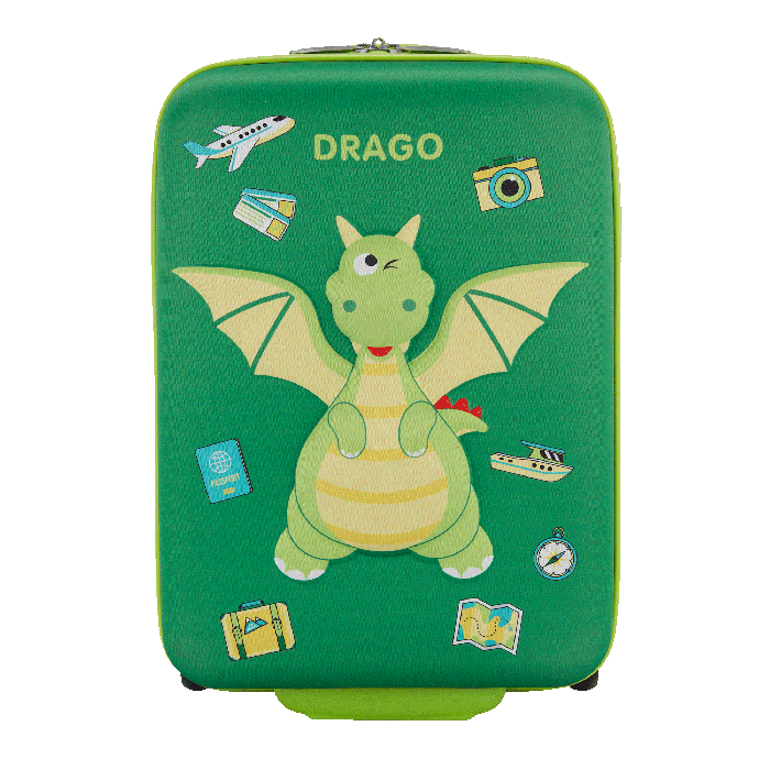 KIZTOPIA UPRIGHT 47/17 TSA DRAGON-GREEN/YELLOW-47 CM