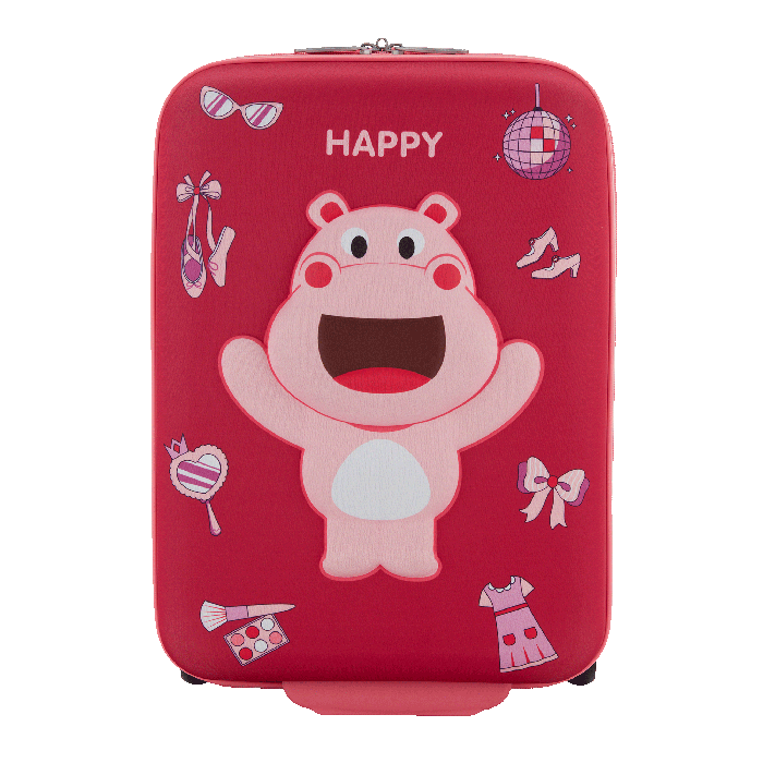 KIZTOPIA UPRIGHT HIPPO-PINK WHITE-47 CM