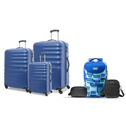 Preston 3Pc Set Blue + Herd BackPack Blue + Bass Clutch Black + Bass Shoulder Bag